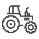 ícono sector agroindustria Ícono máquina agroindustrial