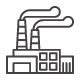 Ícono sector plásticos y cauchos Ícono fábrica