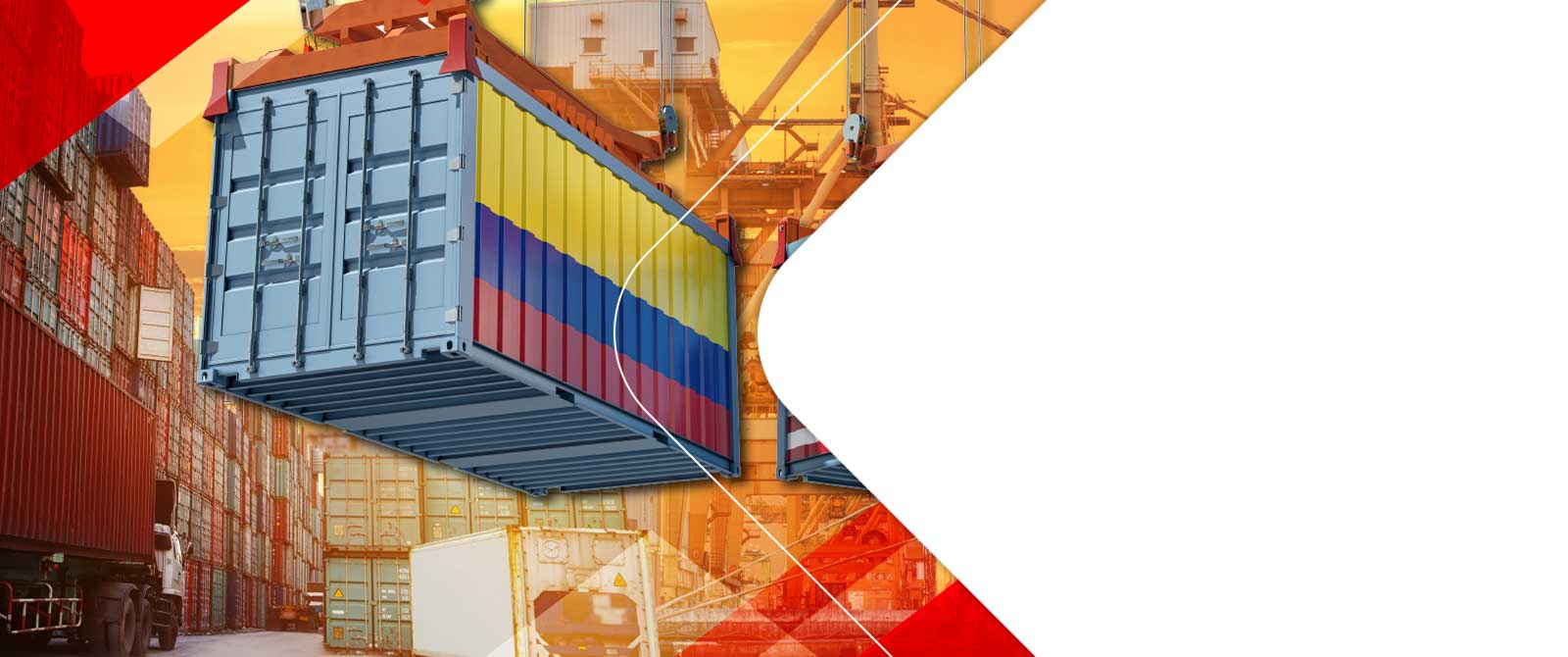 Banner your logistics partner in Colombia Photo of Almaviva containers